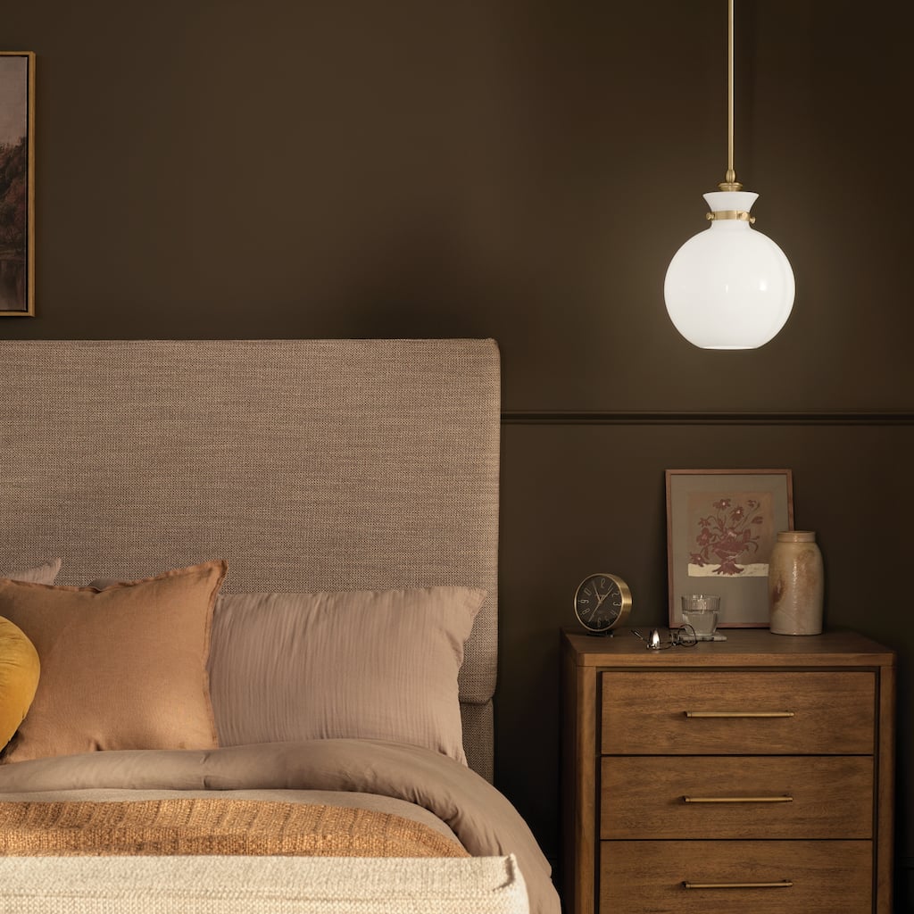 Kichler Lighting Laria 10.25 Inch 1 Light Pendant with Opal Glass in Champagne Bronze