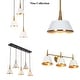 preview thumbnail 12 of 14, Nisa Modern Gold 2-Light Bathroom Vanity Light White Gold Wall Sconce - L 14" x W 7.9" x H 8.5"