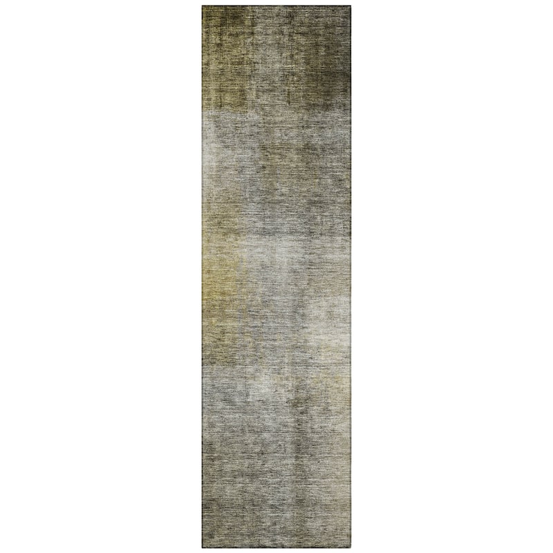 Machine Washable Indoor/ Outdoor Abstract Ombre Chantille Rug