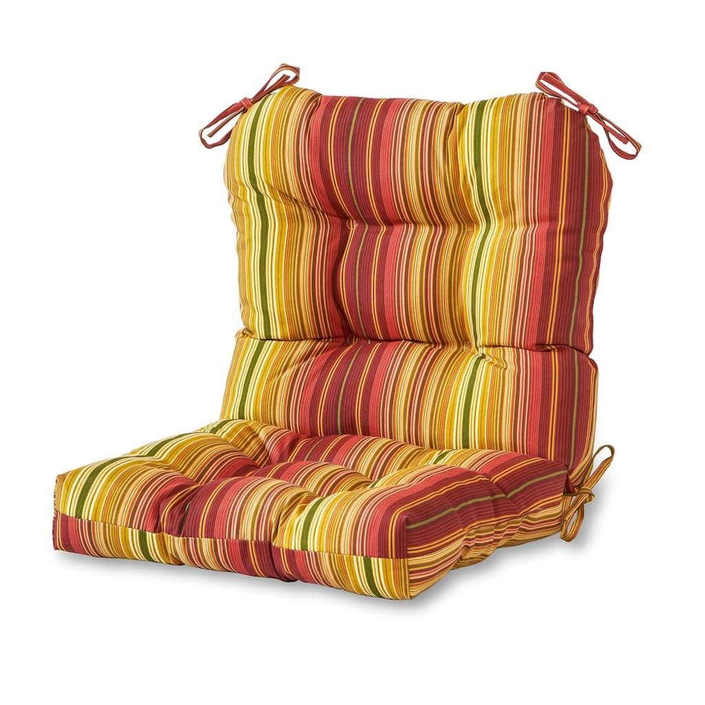 Kinnabari 21-inch x 42-inch Outdoor Stripe Seat/Back Chair Cushion (Cushion Only)