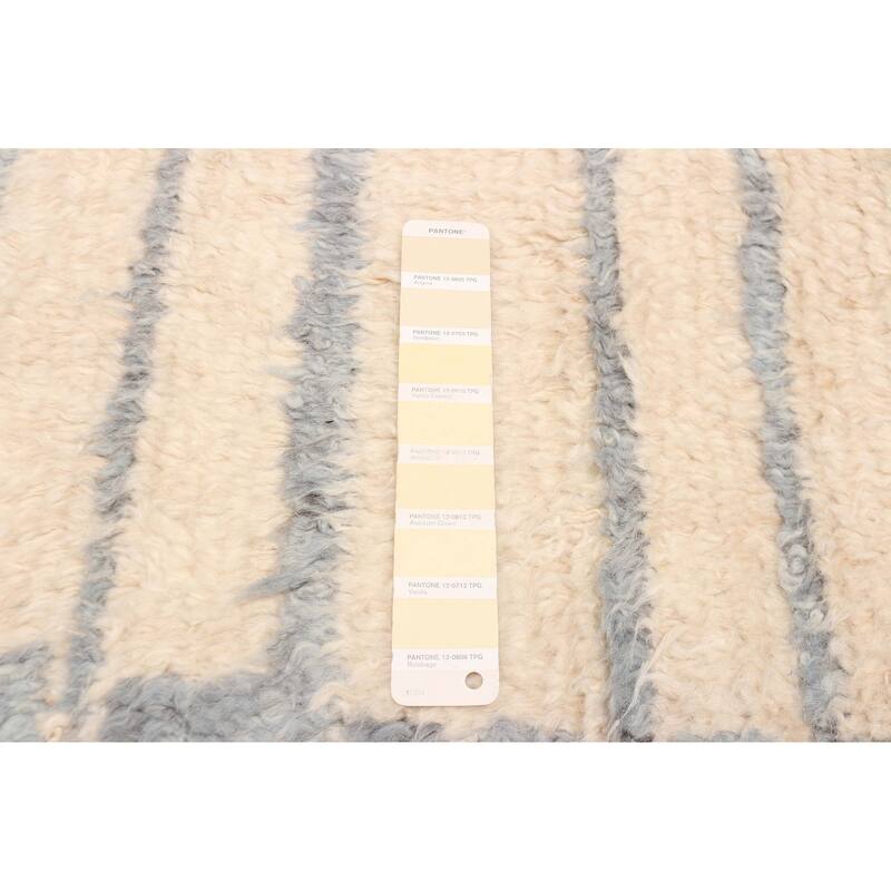 ECARPETGALLERY Hand-knotted Tangier Cream Wool Rug - 5'0 x 7'8