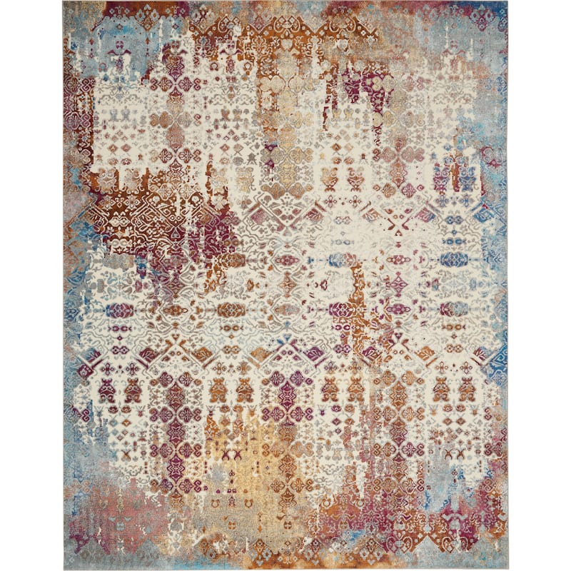 Nourison Entice Vintage Moroccan Ombre Multicolor Area Rug