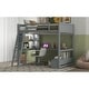 preview thumbnail 19 of 26, Full Size Loft Bed with L-Shaped Desk, LED Light and Charging Station, Storage Kids Bed Frame with 2-Drawer Bench