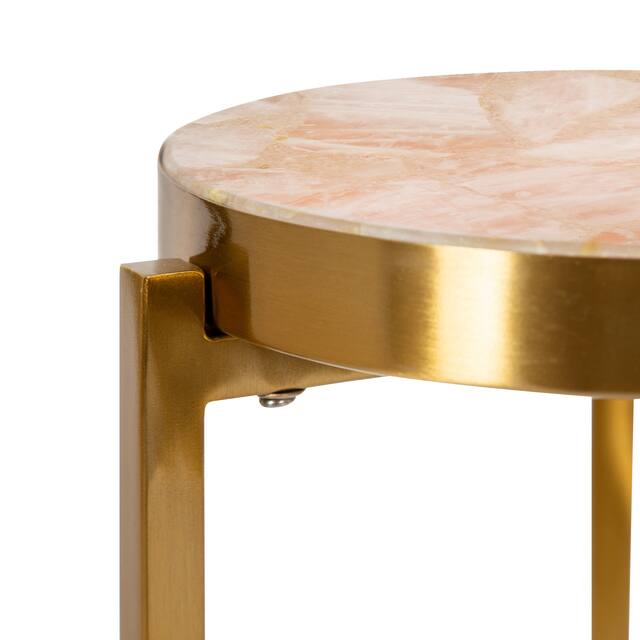 Kate and Laurel Aguilar Glam Drink Table - 8x8x23