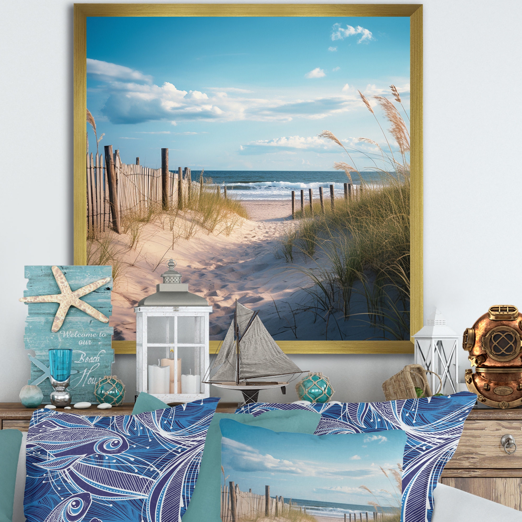 Framed top beach pictures