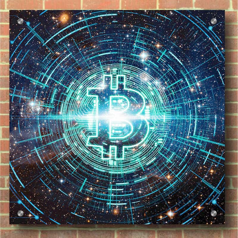 Epic Art 'Cyber Bitcoin', Acrylic Glass Wall Art