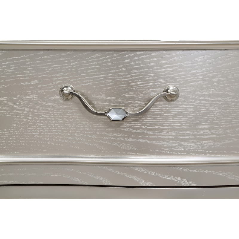 Evangeline 3-drawer Nightstand Silver Oak
