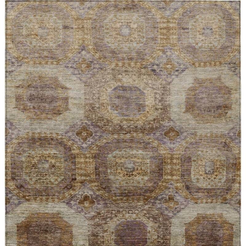 HomeRoots Medallion Transitional Rectangle Outdoor Rug