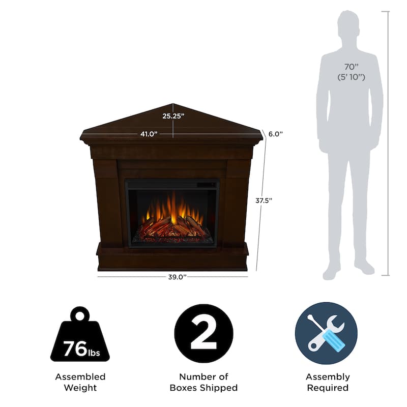 Chateau Corner Electric Fireplace by Real Flame