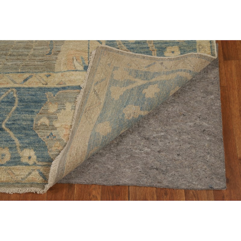 Vegetable Dye Oushak Turkish Rug Transitional Hand-Knotted Wool Carpet - 8'3"x 9'11"