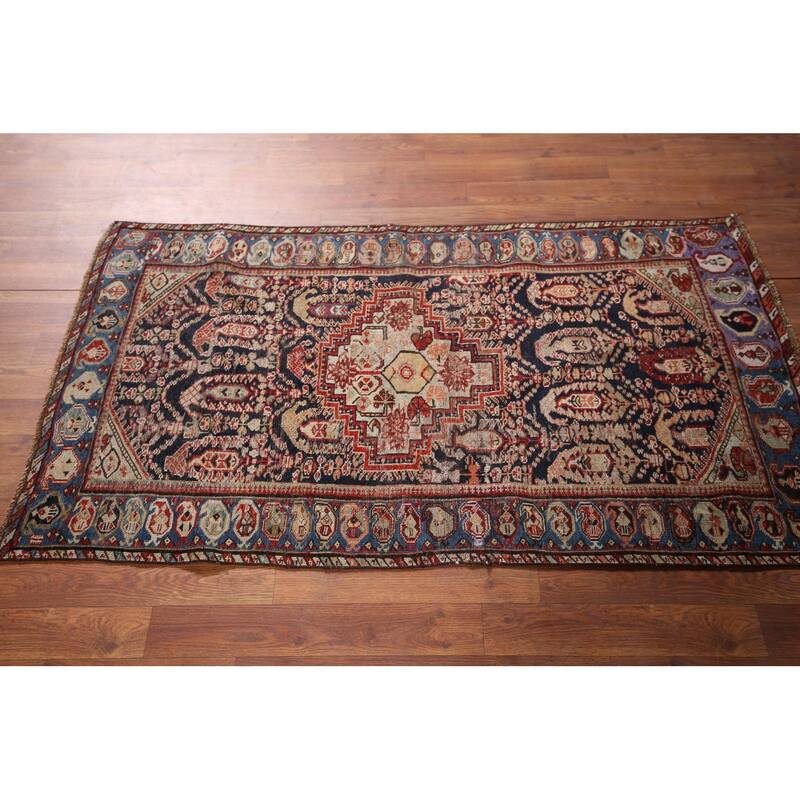 Vegetable Dye Kazak Accent Rug Hand-Knotted Wool Carpet - 2'8" x 4'11"