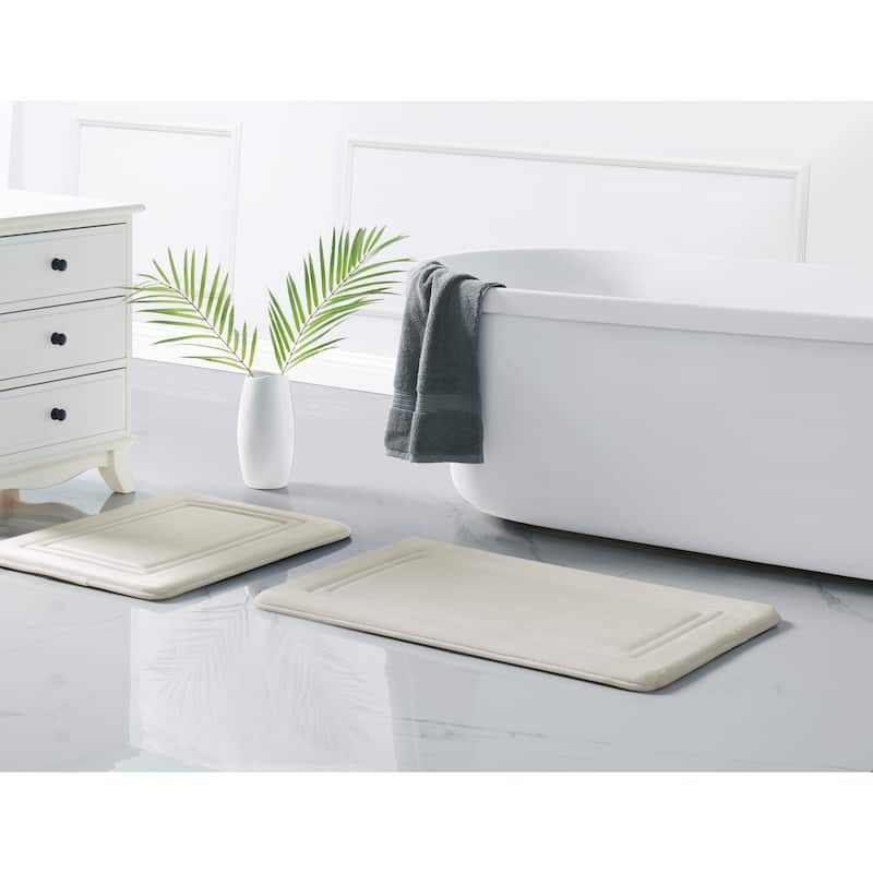 Truly Calm Antimicrobial 2 Pack Memory Foam Bath Rug
