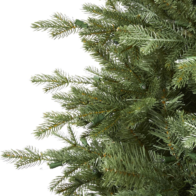 5ft. Spruce Artificial Christmas Tree with 300 Warm White Lights and 618 Bendable Branches - Bright Seasonal Touch