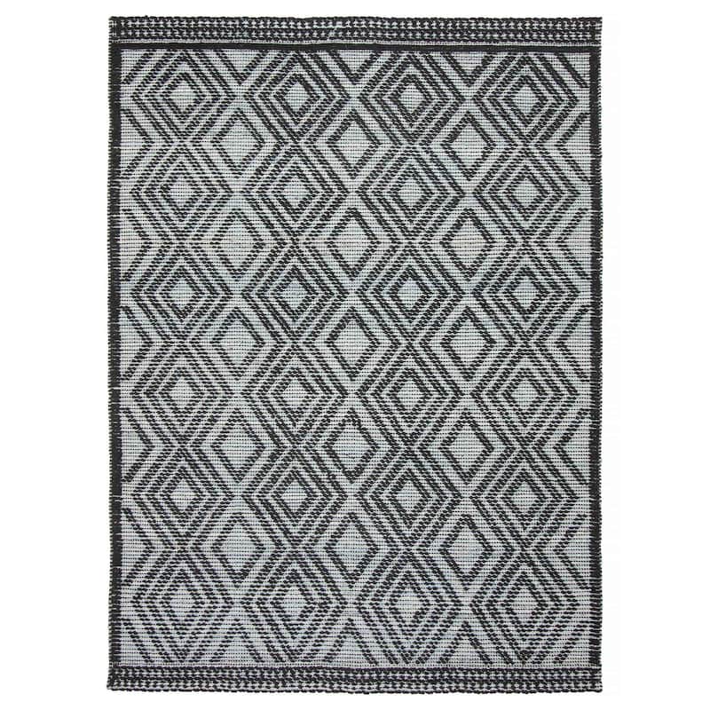 ECARPETGALLERY Braid weave Sienna Light Green Wool Rug - 5'4 x 7'5 - Green - 5'4 x 7'5