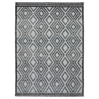 ECARPETGALLERY Braid weave Sienna Light Green Wool Rug - 5'4 x 7'5
