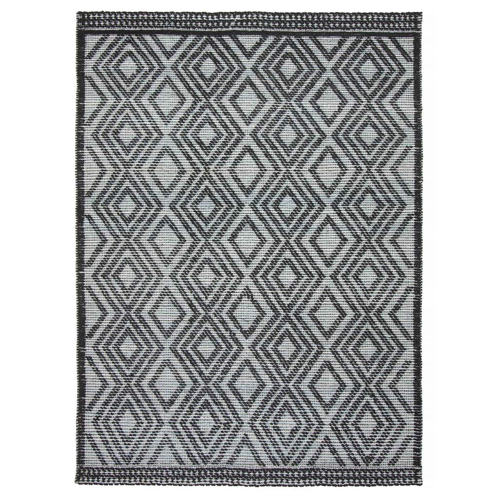 ECARPETGALLERY Braid weave Sienna Light Green Wool Rug - 5'4 x 7'5