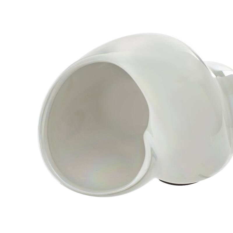 Silver, White or Multi Colored Porcelain Ceramic Shell Shell Decorative Sculpture (Set of 3)