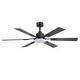 preview thumbnail 58 of 93, 48"/52"/60"/72" Modern Black LED Ceiling Fan with Light Remote (3/5/6/8/12 Reversible Blades)