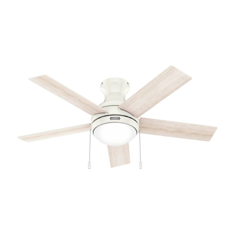 Hunter 44" Aren Low Profile Ceiling Fan with LED Light, Pull Chain