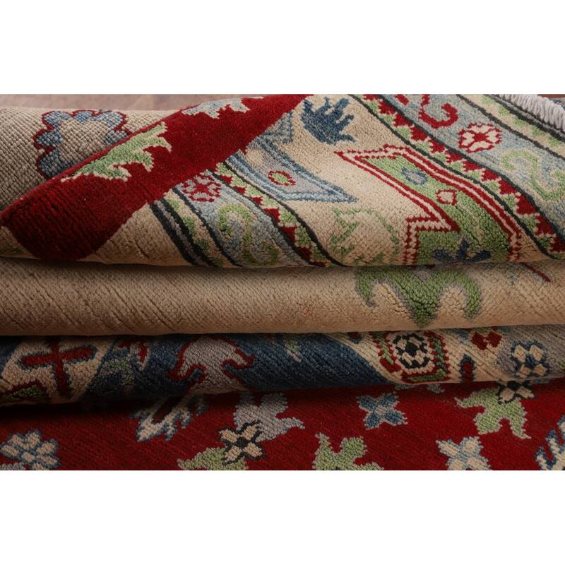 Traditional Kazak Oriental Area Rug Hand-Knotted Wool Carpet - 8'3" x 9'11"