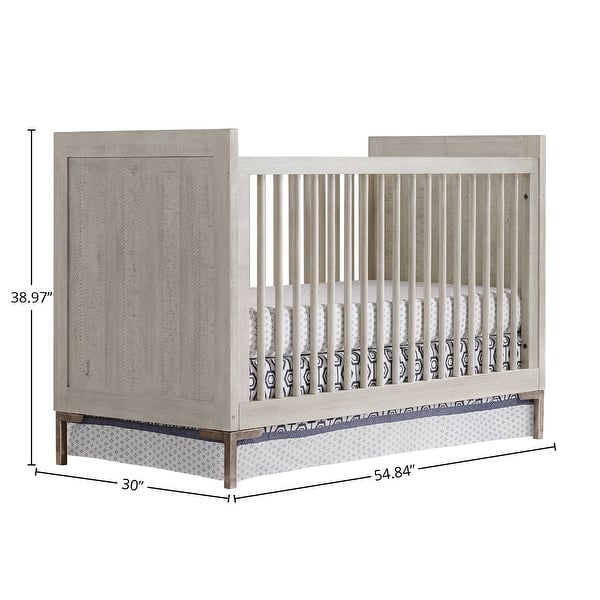 Beck 55" Wide Modern Cottage Crib, Willow Gray