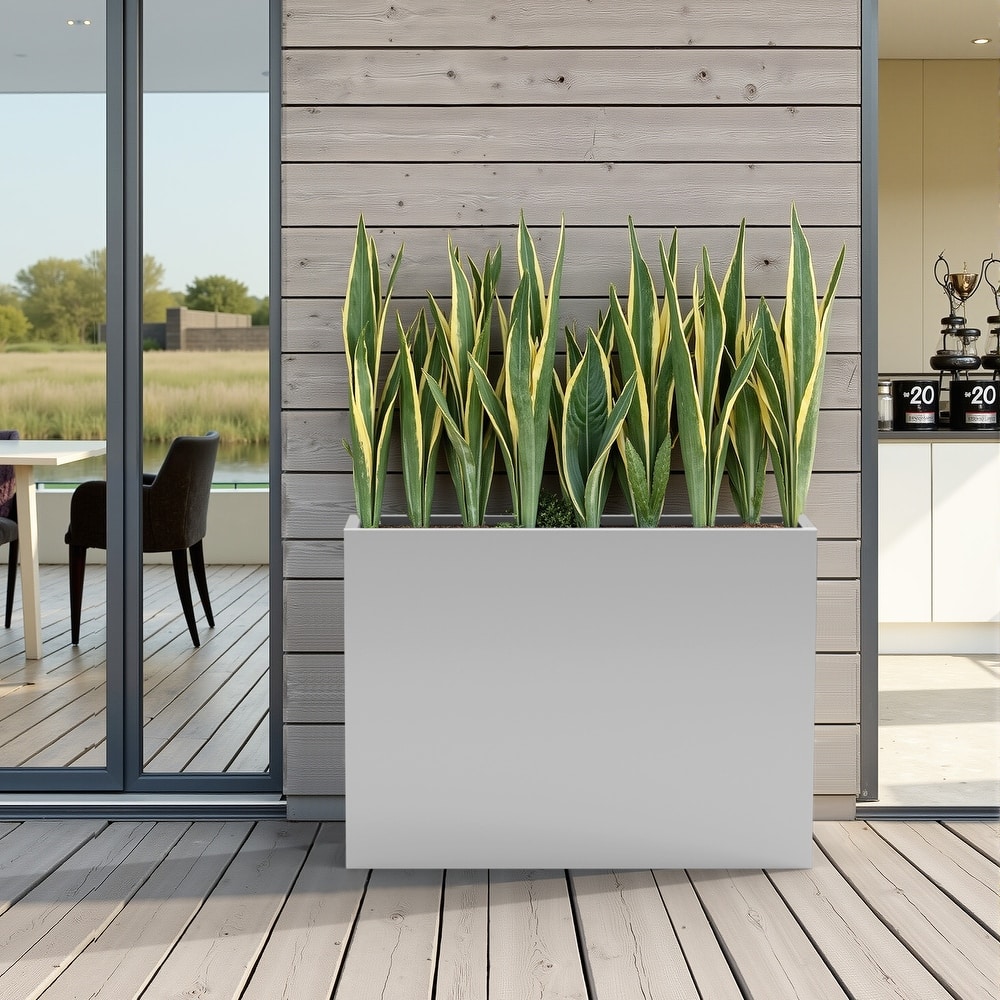 Dovelina Modern Metal Rectangular Planter- Elevate Your Space, Indoors & Outdoors