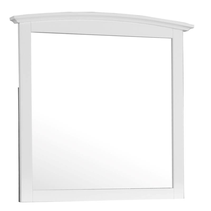 Wooden Framed Rectangular Dresser Wall Mirror - 37" - White