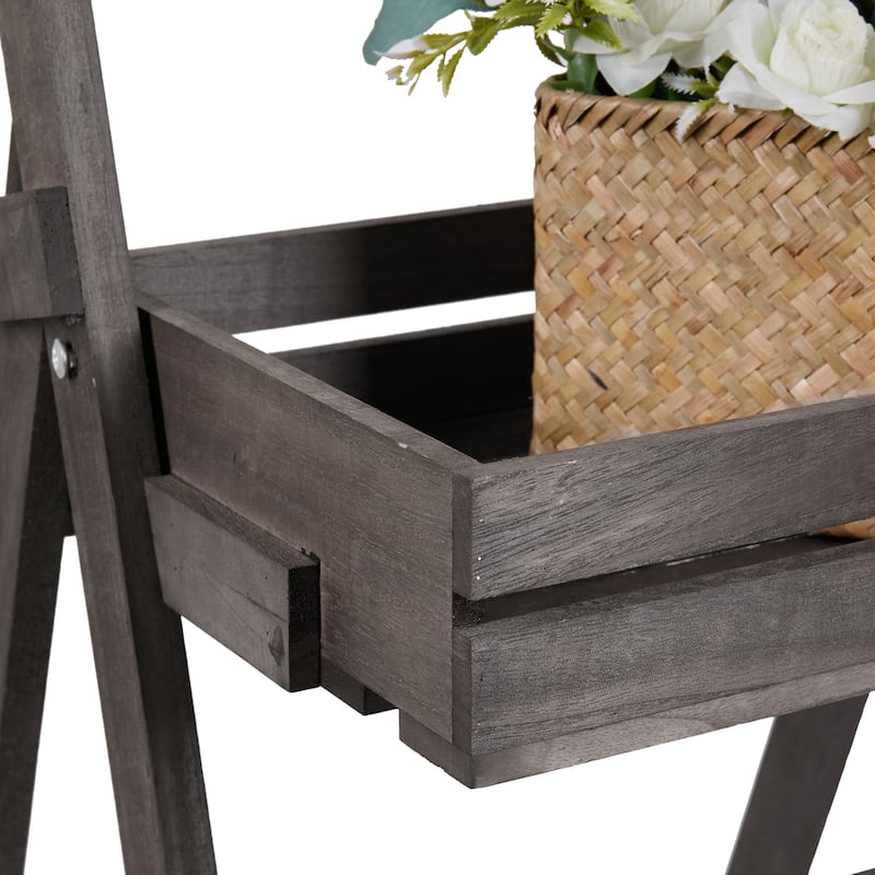3-Tiered Free Standing Chalkboard Wood Plant Stand - 20 in. x 42 in. x 15 in.