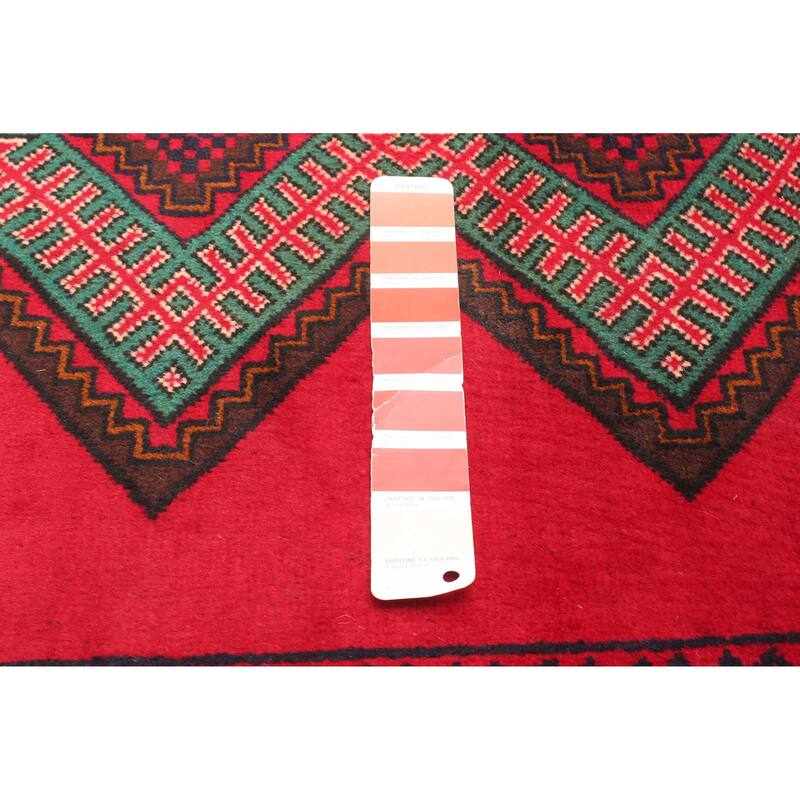 ECARPETGALLERY Hand-knotted Teimani Red Wool Rug - 2'11 x 4'8