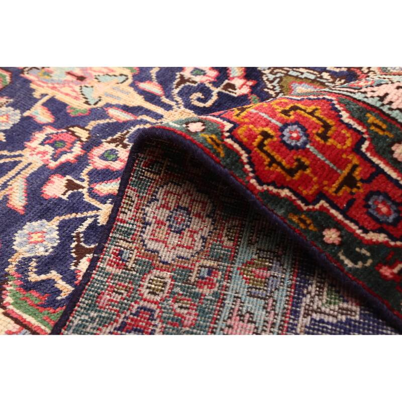 ECARPETGALLERY Hand-knotted Kayseri Vintage Dark Navy Wool Rug - 4'3 x 6'2