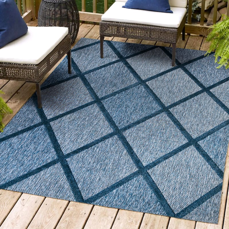 JONATHAN Y Talaia Diamond Trellis Indoor/Outdoor Area Rug
