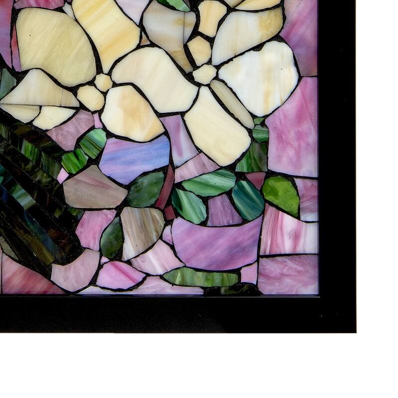 Parrots Mosaic Art Glass Window Panel