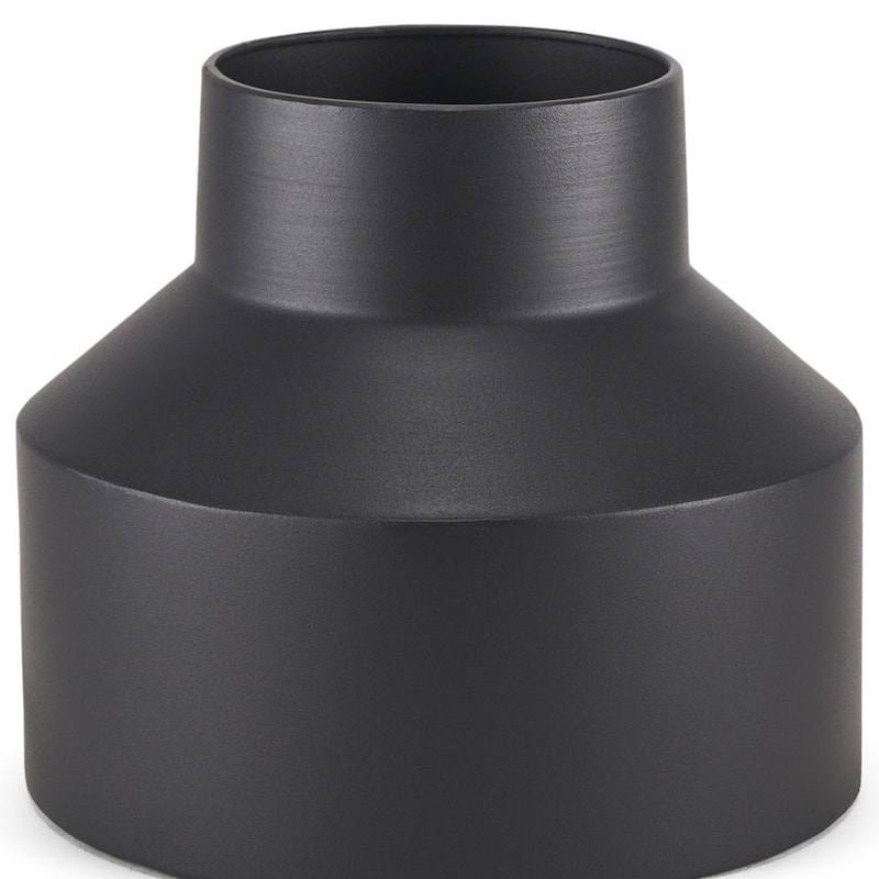 8" Black Tulip Metal Table Vase - 9.06