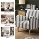 preview thumbnail 35 of 48, HULALA HOME Seip Modern Striped Arm Chair with Spindle Wood Legs Set of 2