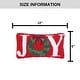 preview thumbnail 3 of 3, 6" x 12" Joy Wreath Hooked Petite Throw Pillow