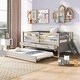 preview thumbnail 1 of 6, Multifunctional Twin Low Loft Bed with Full Safety Rails, Drawers, and Trundle Gray