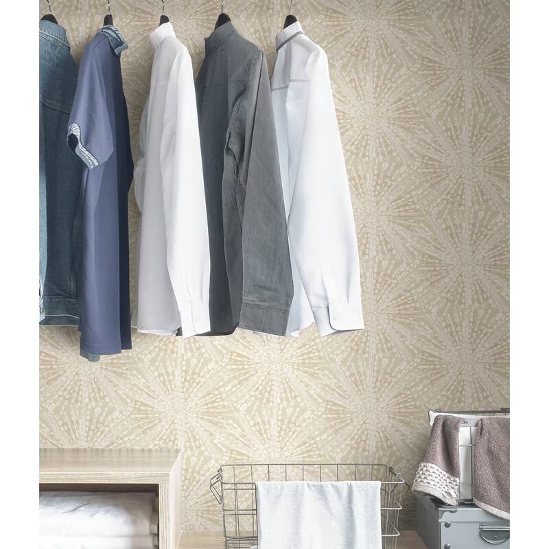 LiLi WhittWhitt Soft Gold Sunburst Peel & Stick Wallpaper