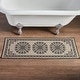 preview thumbnail 4 of 7, Custom House Black Tan Jacquard Polyester Bathmat 17x48
