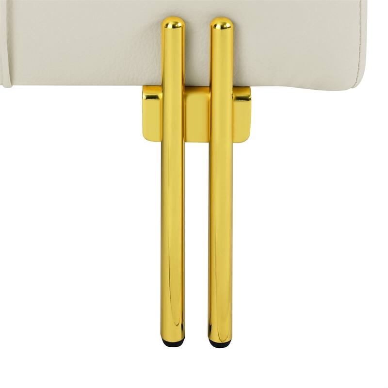 22" Anti-scratch Leather Storage Ottoman,Pet Friendly Entryway Bench