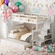 preview thumbnail 2 of 18, Twin Over Full Bunk Bed with Twin size Trundle,Storage and GuardRail