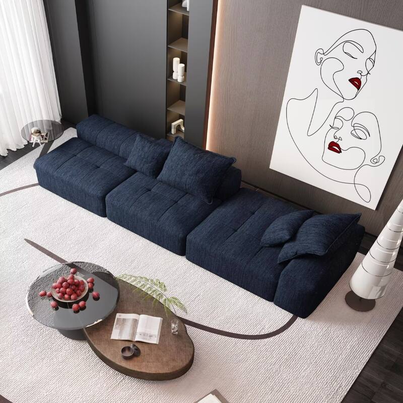 Oversized Modular Sectional Sofa,Sparkling Chenille Fabric,DIY Sofa