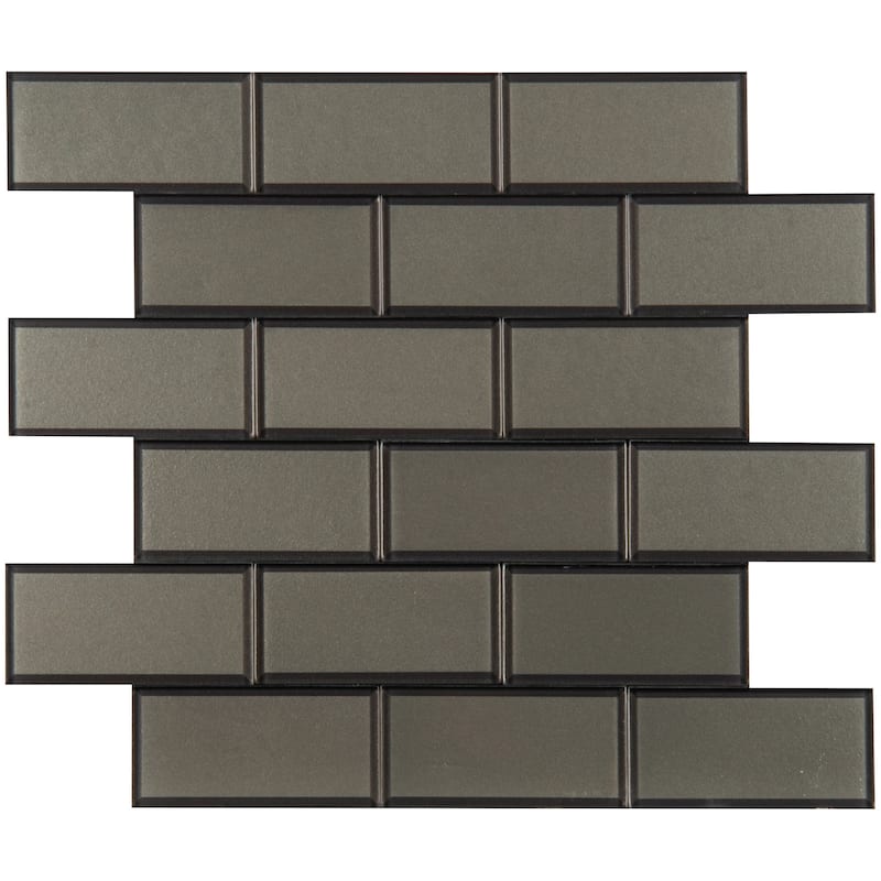 Ackland AKM-G-TA2X4PSW-CA Tactiq - 12" x 12" Glass Brick Wall Mosaic - Brunox - Brunox