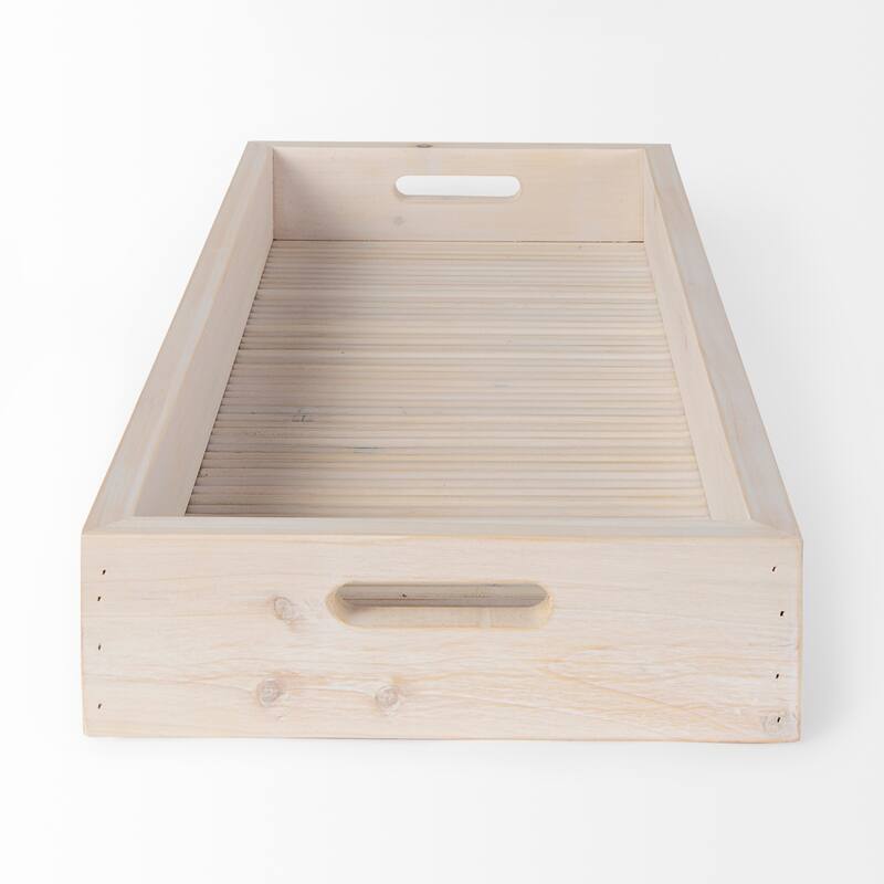Horatio 28L x 12W Natural Wood Rectangular Serving Tray - 28.0L x 12.0W x 3.5H