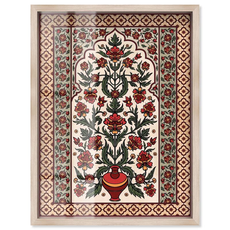 Royal Floral Mat Shadowbox by Art Remedy - Natural - 16" x 20"
