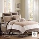 preview thumbnail 13 of 13, Madison Park Danville Beige 7 Piece Quilt Set with Euro Shams and Throw Pillows