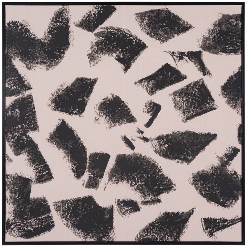 SAFAVIEH Zavastiea Sidewalk Gravel 40 x 40 Square Framed Linen Canvas Wall Art - 38.4 In. W x 0.03 In. D x 38.4 In. H