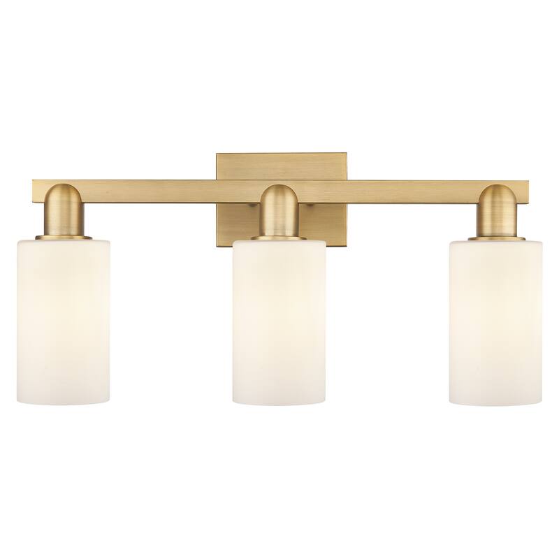 Innovations Lighting Endless Possibilities Arcadia - Clymer - 3 Light 23" Bath Vanity Light - Brushed Brass/Matte White