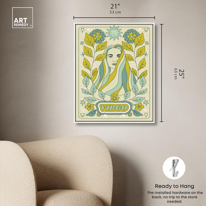 Virgo Stars Card Canvas by Art Remedy