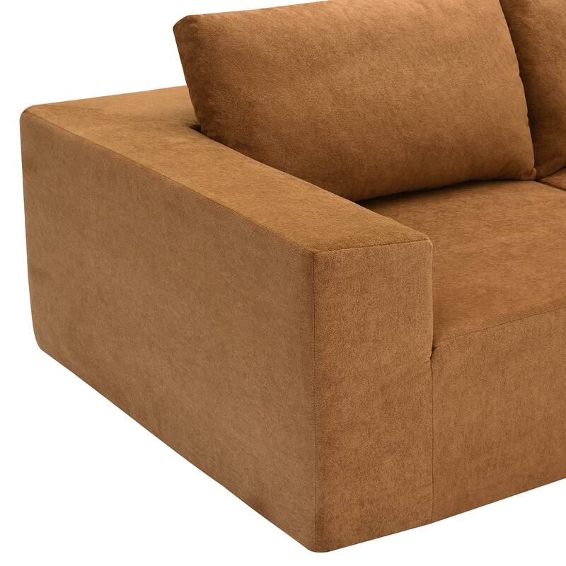 147" Fabric Modular Sectional Sofa with No Assembly, Wide Seats & Cloud Comfort