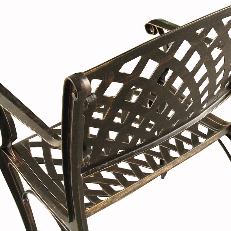 Contemporary Modern Outdoor Mesh Lattice Aluminum Dining Chair